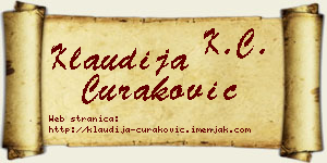Klaudija Curaković vizit kartica